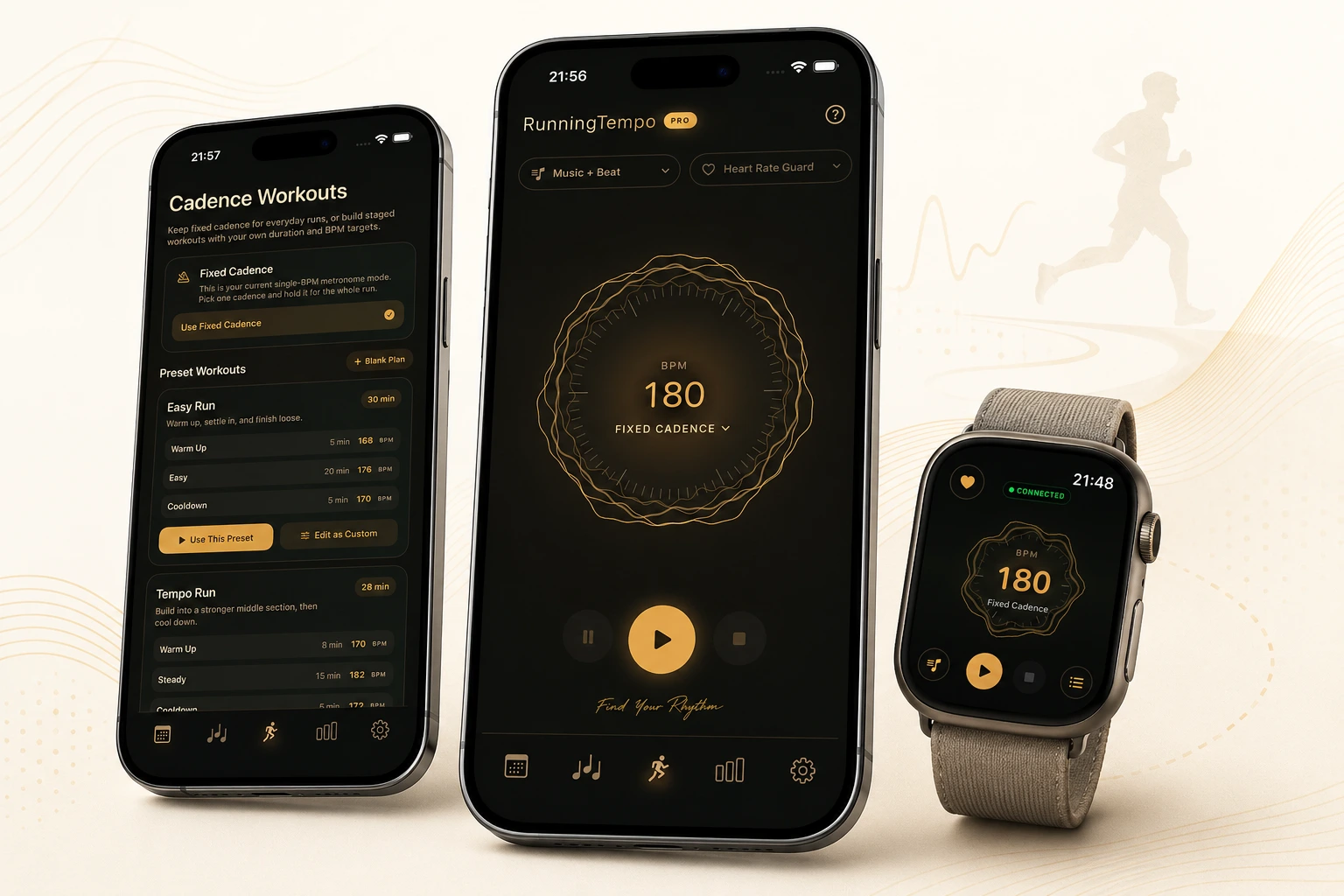 RunningTempo on iPhone and Apple Watch